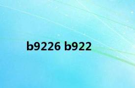 b9226 b922 