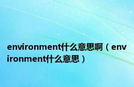 environment什么意思啊（environment什么意思）