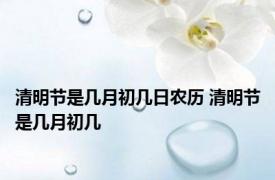 清明节是几月初几日农历 清明节是几月初几