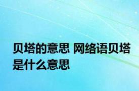 贝塔的意思 网络语贝塔是什么意思