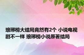 琅琊榜大结局竟然有2个 小说电视剧不一样 琅琊榜小说原著结局