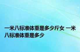 一米八标准体重是多少斤女 一米八标准体重是多少