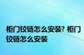 柜门铰链怎么安装? 柜门铰链怎么安装