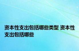 资本性支出包括哪些类型 资本性支出包括哪些