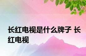 长红电视是什么牌子 长红电视 