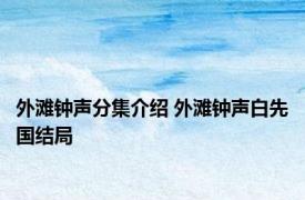 外滩钟声分集介绍 外滩钟声白先国结局