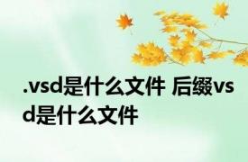 .vsd是什么文件 后缀vsd是什么文件