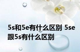 5s和5e有什么区别 5se跟5s有什么区别