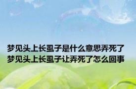 梦见头上长虱子是什么意思弄死了 梦见头上长虱子让弄死了怎么回事