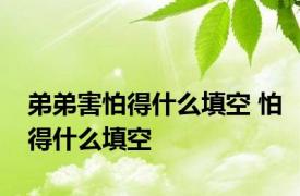 弟弟害怕得什么填空 怕得什么填空