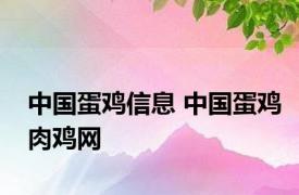 中国蛋鸡信息 中国蛋鸡肉鸡网