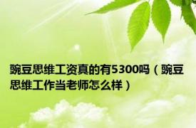 豌豆思维工资真的有5300吗（豌豆思维工作当老师怎么样）