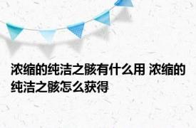 浓缩的纯洁之骸有什么用 浓缩的纯洁之骸怎么获得