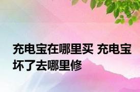 充电宝在哪里买 充电宝坏了去哪里修