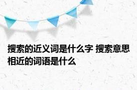 搜索的近义词是什么字 搜索意思相近的词语是什么