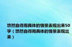 悠然自得用具体的情景表现出来50字（悠然自得用具体的情景表现出来）