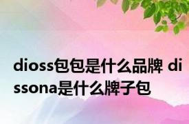 dioss包包是什么品牌 dissona是什么牌子包