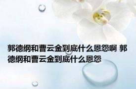 郭德纲和曹云金到底什么恩怨啊 郭德纲和曹云金到底什么恩怨