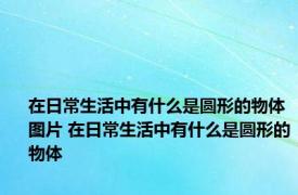 在日常生活中有什么是圆形的物体图片 在日常生活中有什么是圆形的物体