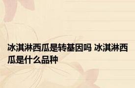 冰淇淋西瓜是转基因吗 冰淇淋西瓜是什么品种