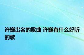 许巍出名的歌曲 许巍有什么好听的歌 