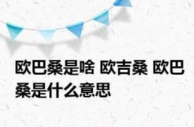 欧巴桑是啥 欧吉桑 欧巴桑是什么意思