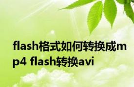 flash格式如何转换成mp4 flash转换avi 