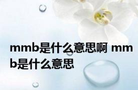 mmb是什么意思啊 mmb是什么意思