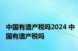 中国有遗产税吗2024 中国有遗产税吗