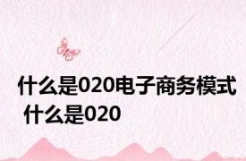 什么是020电子商务模式 什么是020