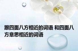 跟四面八方相近的词语 和四面八方意思相近的词语