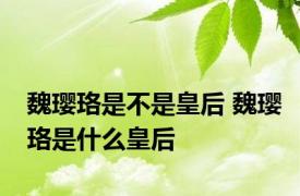 魏璎珞是不是皇后 魏璎珞是什么皇后