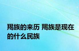 羯族的来历 羯族是现在的什么民族