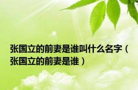 张国立的前妻是谁叫什么名字（张国立的前妻是谁）