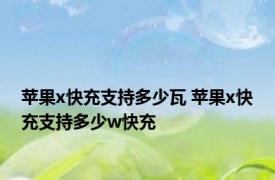 苹果x快充支持多少瓦 苹果x快充支持多少w快充