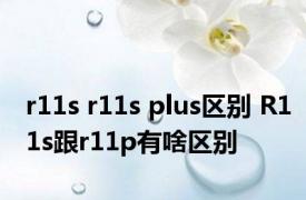 r11s r11s plus区别 R11s跟r11p有啥区别