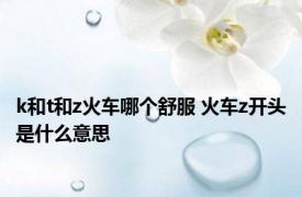 k和t和z火车哪个舒服 火车z开头是什么意思