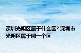 深圳光明区属于什么区? 深圳市光明区属于哪一个区