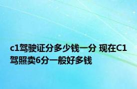 c1驾驶证分多少钱一分 现在C1驾照卖6分一般好多钱