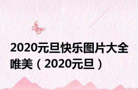 2020元旦快乐图片大全 唯美（2020元旦）