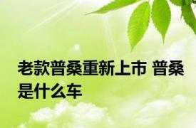 老款普桑重新上市 普桑是什么车