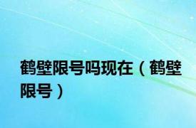 鹤壁限号吗现在（鹤壁限号）