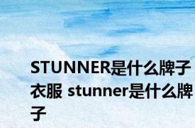 STUNNER是什么牌子衣服 stunner是什么牌子