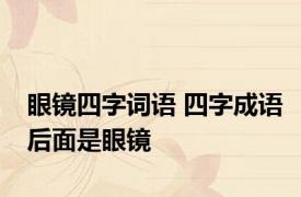 眼镜四字词语 四字成语后面是眼镜