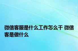 微信客服是什么工作怎么干 微信客是做什么