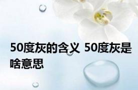 50度灰的含义 50度灰是啥意思