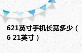 621英寸手机长宽多少（6 21英寸）