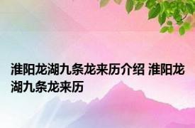 淮阳龙湖九条龙来历介绍 淮阳龙湖九条龙来历