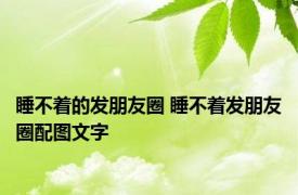 睡不着的发朋友圈 睡不着发朋友圈配图文字