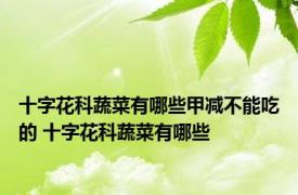 十字花科蔬菜有哪些甲减不能吃的 十字花科蔬菜有哪些